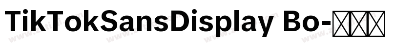 TikTokSansDisplay Bo字体转换